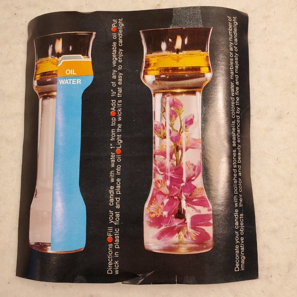 VTG Crystal Libbey Glass 9” Floating Candle Holder with Float and 25 Extra Wicks - Picture 3 of 6